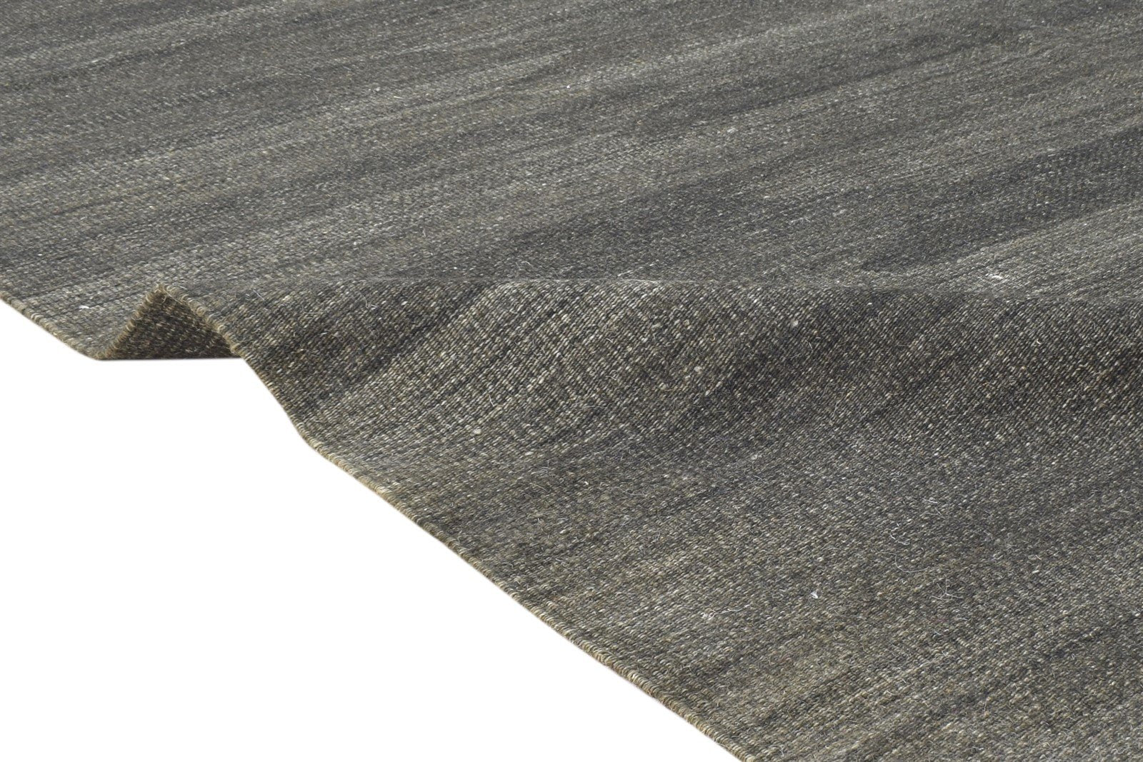Dhurrie Grey Wool Rug 6' X 8' Modern Scandinavian Abstract Room Size Carpet Area Rug