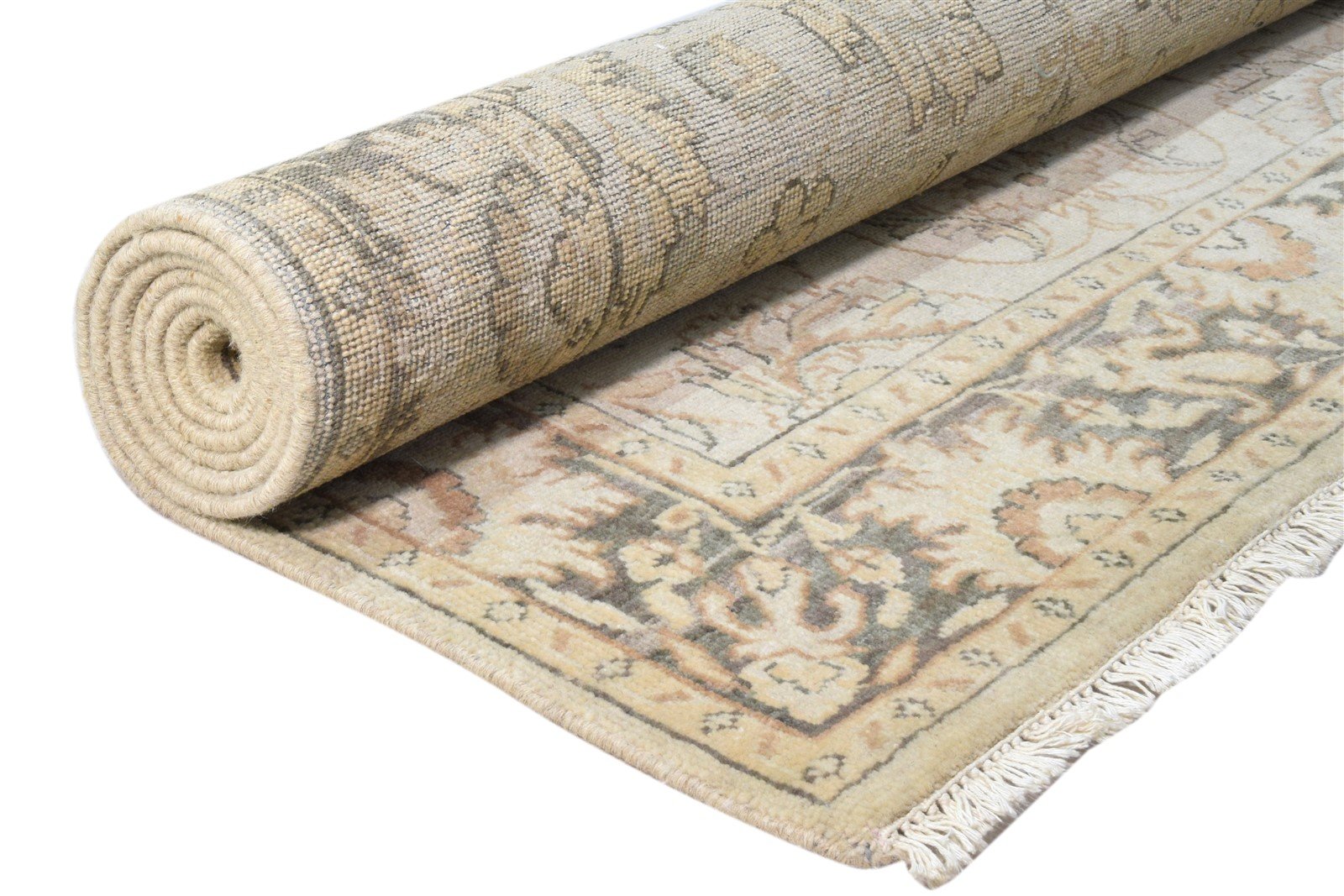 Beige Wool Rug 5' X 8' Persian Hand Knotted Agra Oriental Room Size Carpet Area Rug