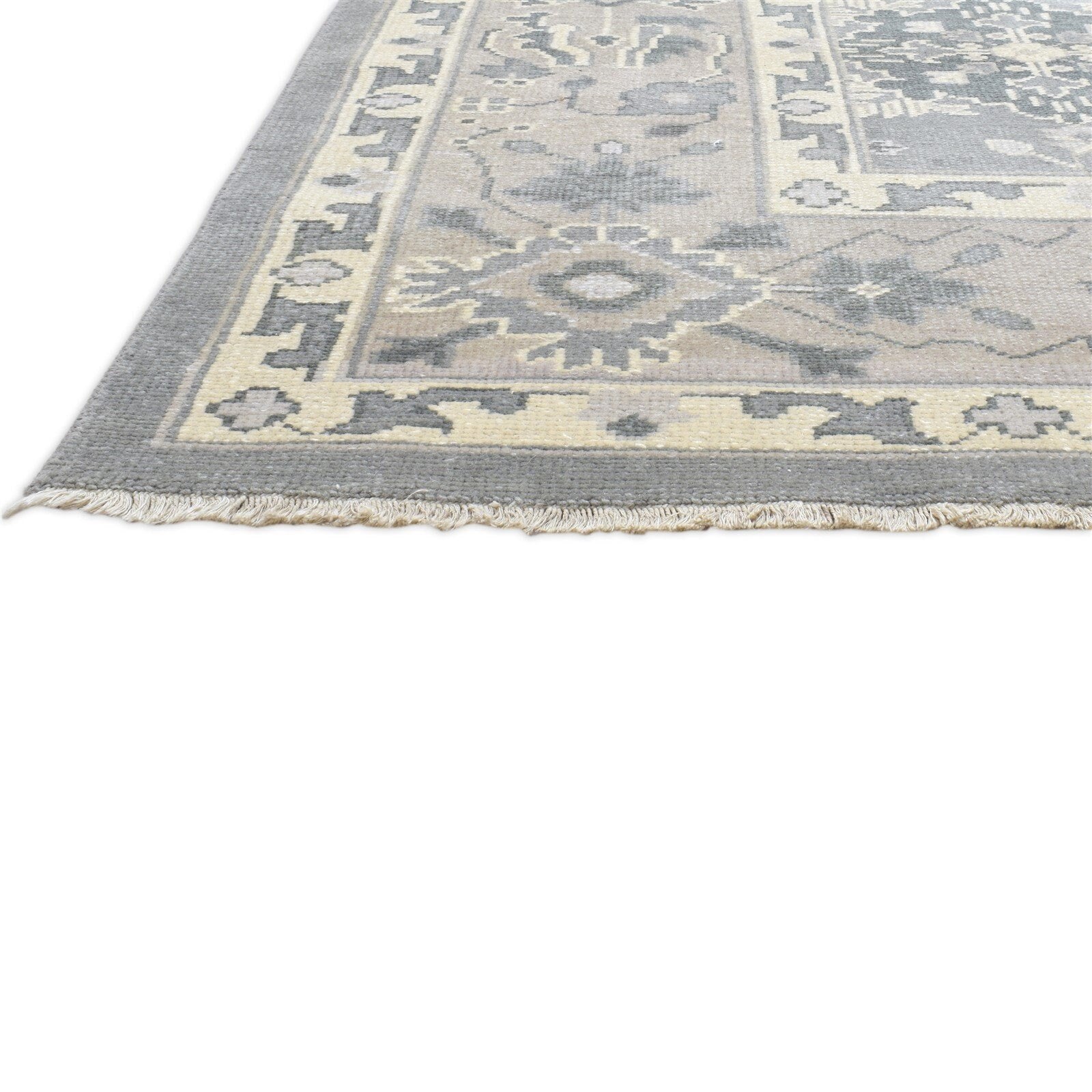 Wool grey Bedroom rug Persian hand knotted rug oushak oriental large Rug carpet