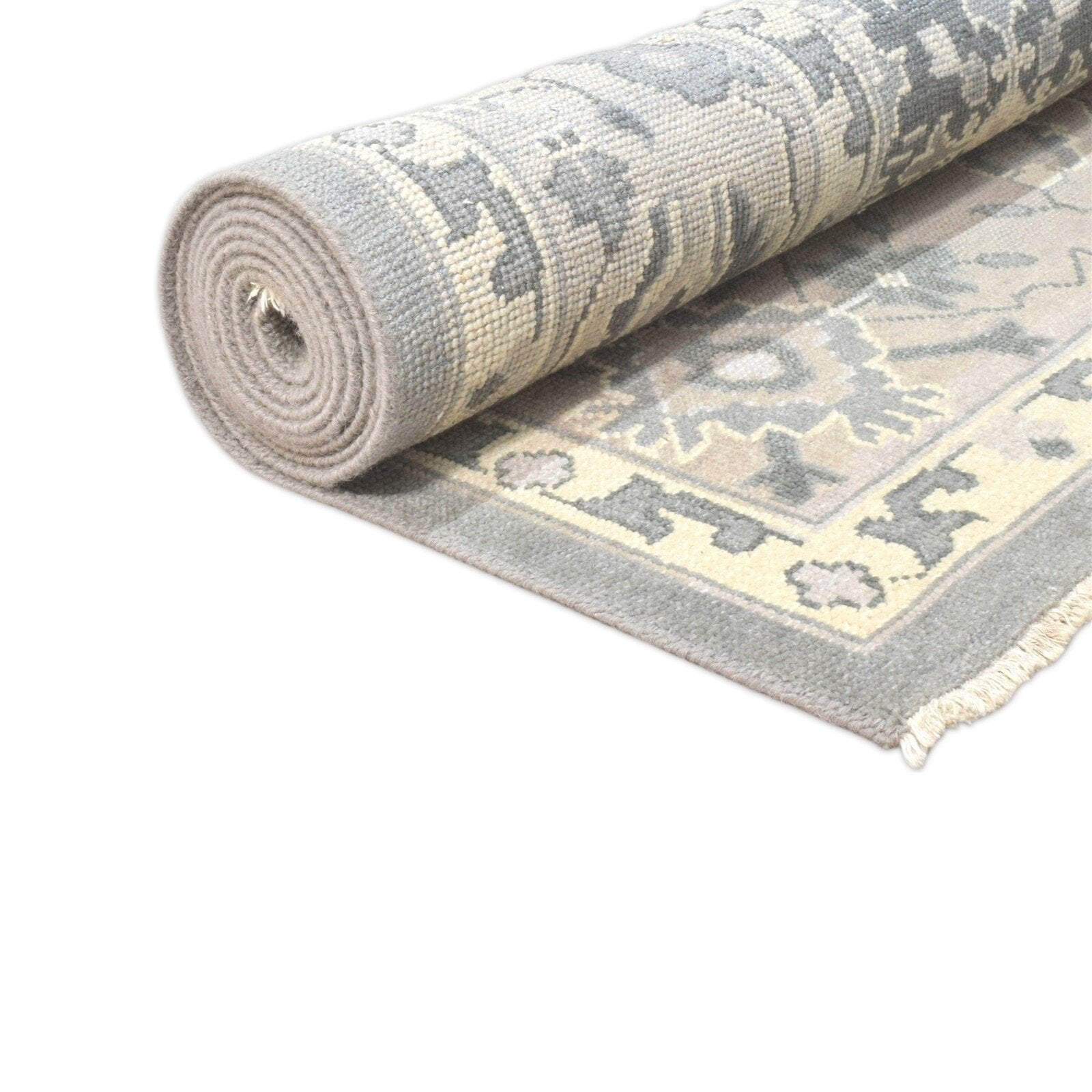 Wool grey Bedroom rug Persian hand knotted rug oushak oriental large Rug carpet