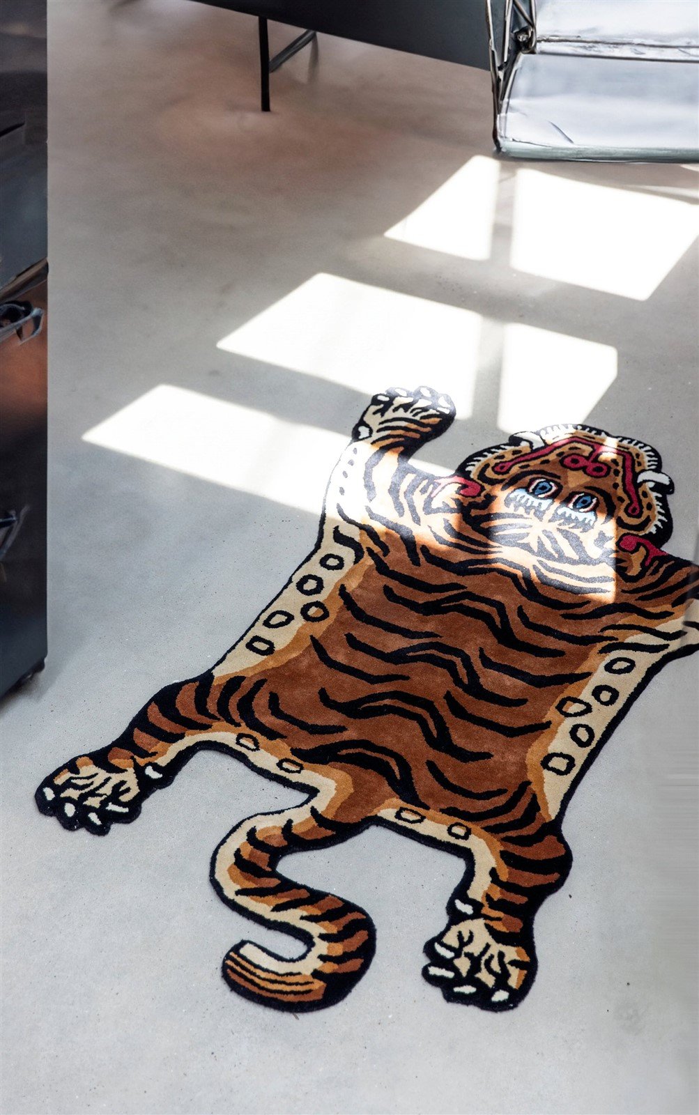 Handmade Tibetan Tiger Rug for living room bedroom, kids room, Fun Rug, Nursery Baby, Small Large gift for home