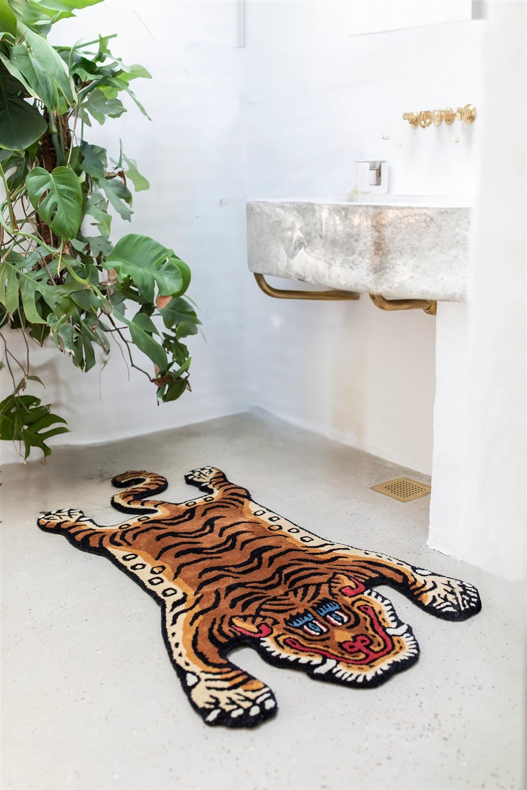 Handmade Tibetan Tiger Rug for living room bedroom, kids room, Fun Rug, Nursery Baby, Small Large gift for home