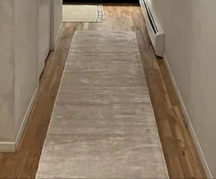 Silk Like Rug Beige Rug Modern Rug Handloom Scandinavian Solid Rug Area Rug