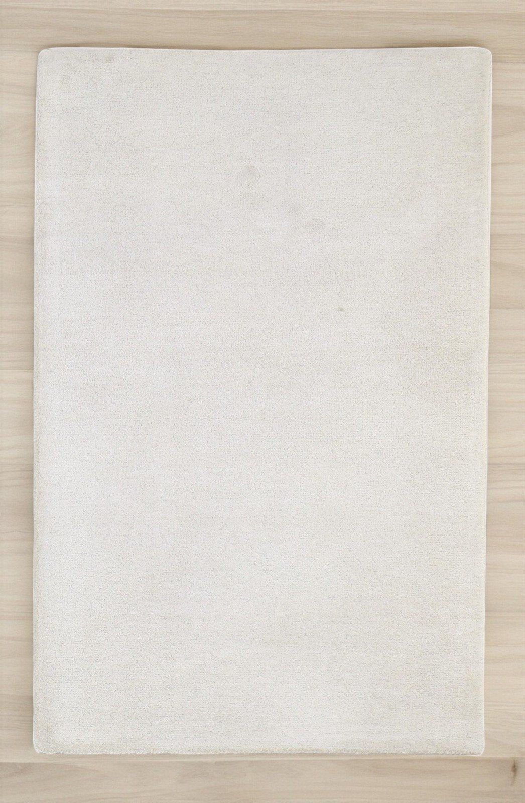Modern Rug, Solid Silver Color Plain Wool Ivory rug for Bedroom rug for living room Baxter Rug Area Rug