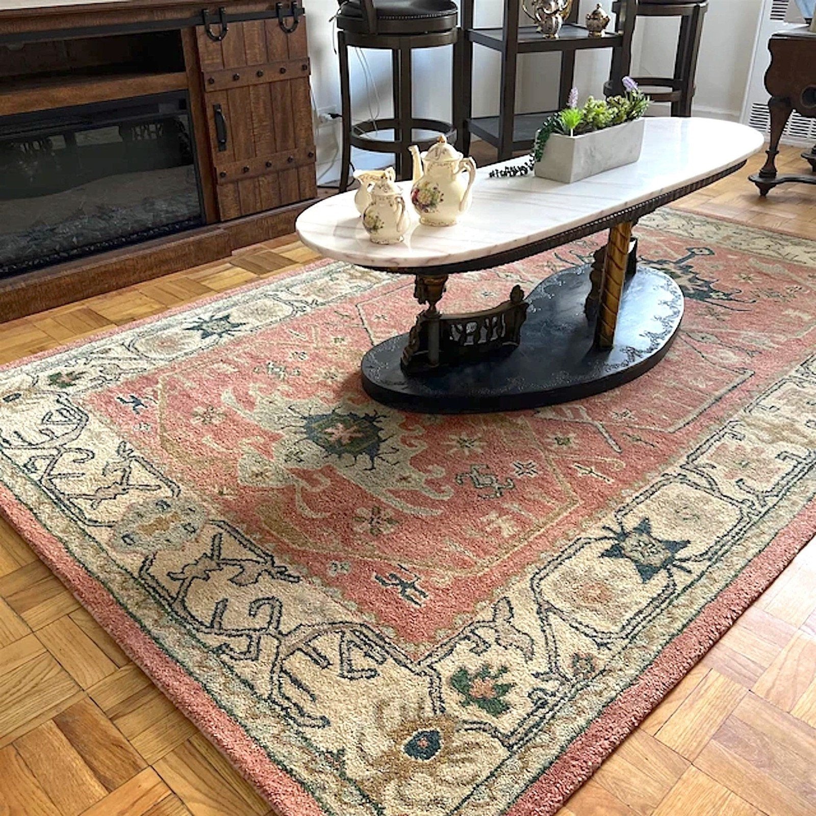 Handmade Area Rug Wool Persian-Style Rug Runner Red Channing Rug Area Rug