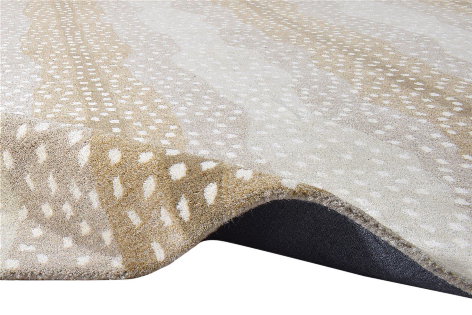 Antelope Rug Handmade Wool Animal Print Beige Area Rug