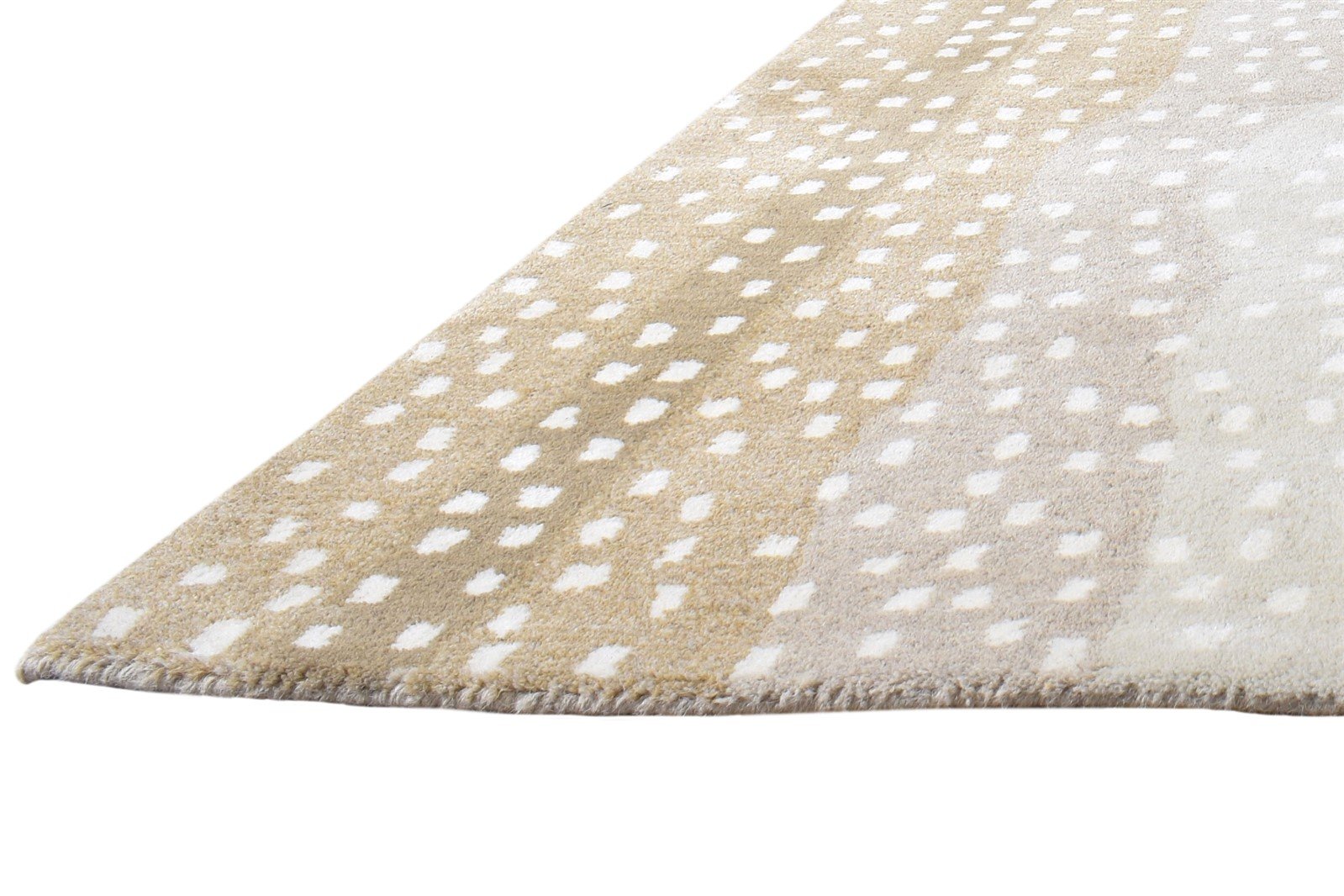 Antelope Rug Handmade Wool Animal Print Beige Area Rug