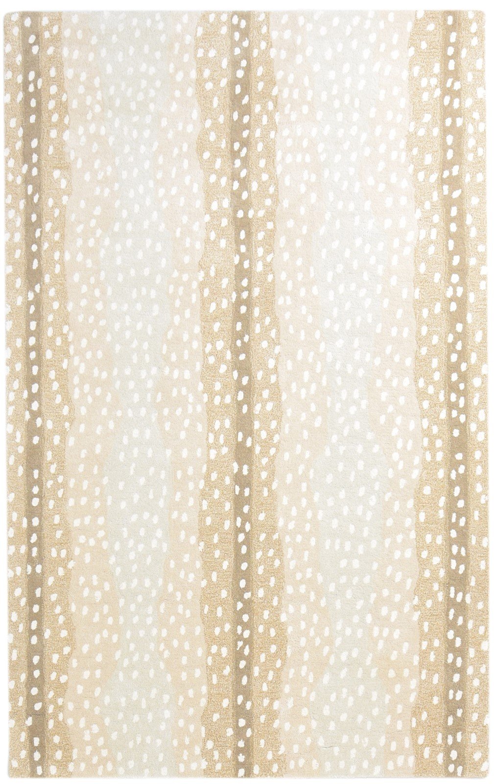 Antelope Rug Handmade Wool Animal Print Beige Area Rug