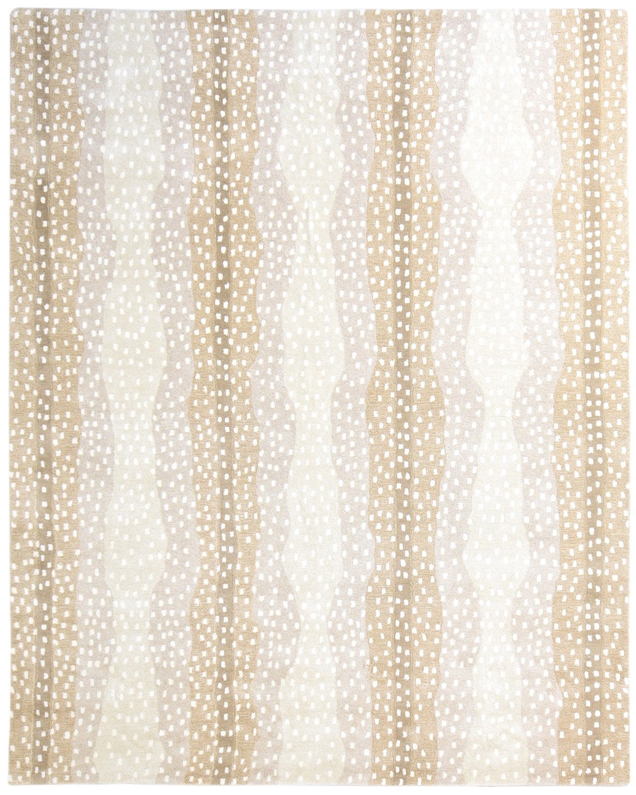 Antelope Rug Handmade Wool Animal Print Beige Area Rug