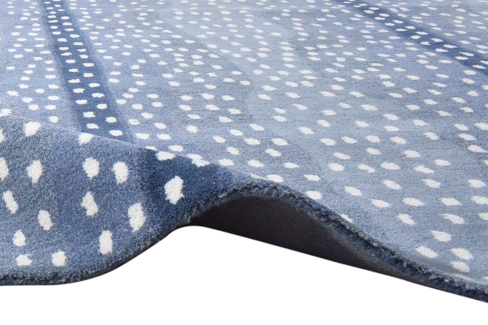 Antelope Rug Handmade Wool Animal Print Blue Area Rug