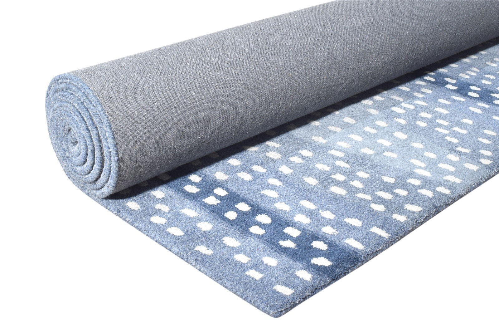 Antelope Rug Handmade Wool Animal Print Blue Area Rug