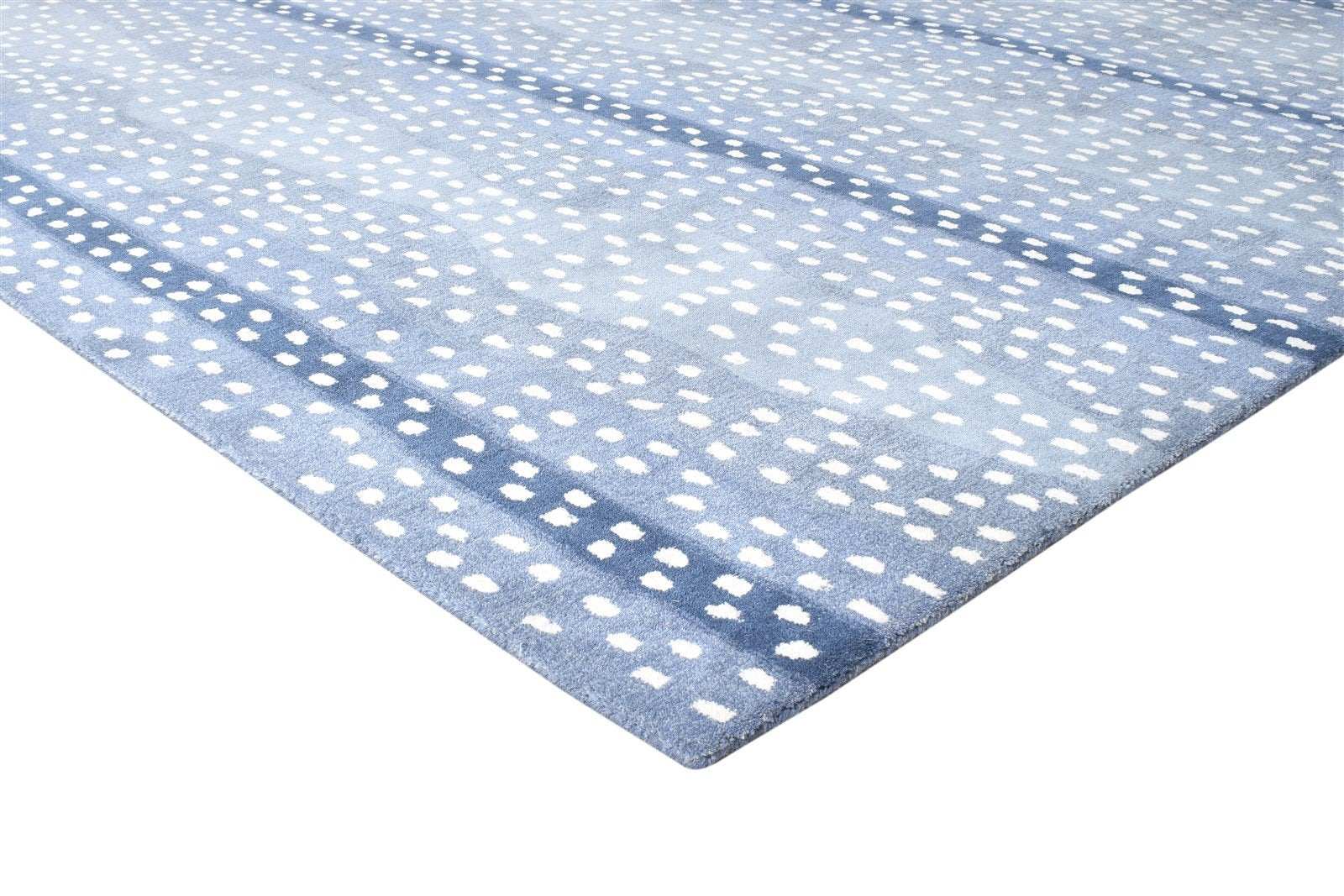Antelope Rug Handmade Wool Animal Print Blue Area Rug