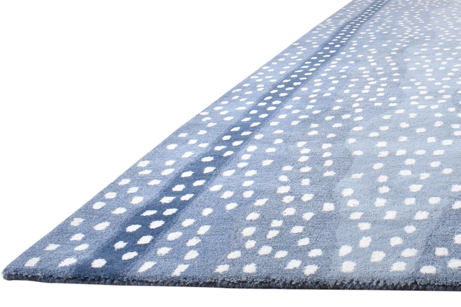 Antelope Rug Handmade Wool Animal Print Blue Area Rug
