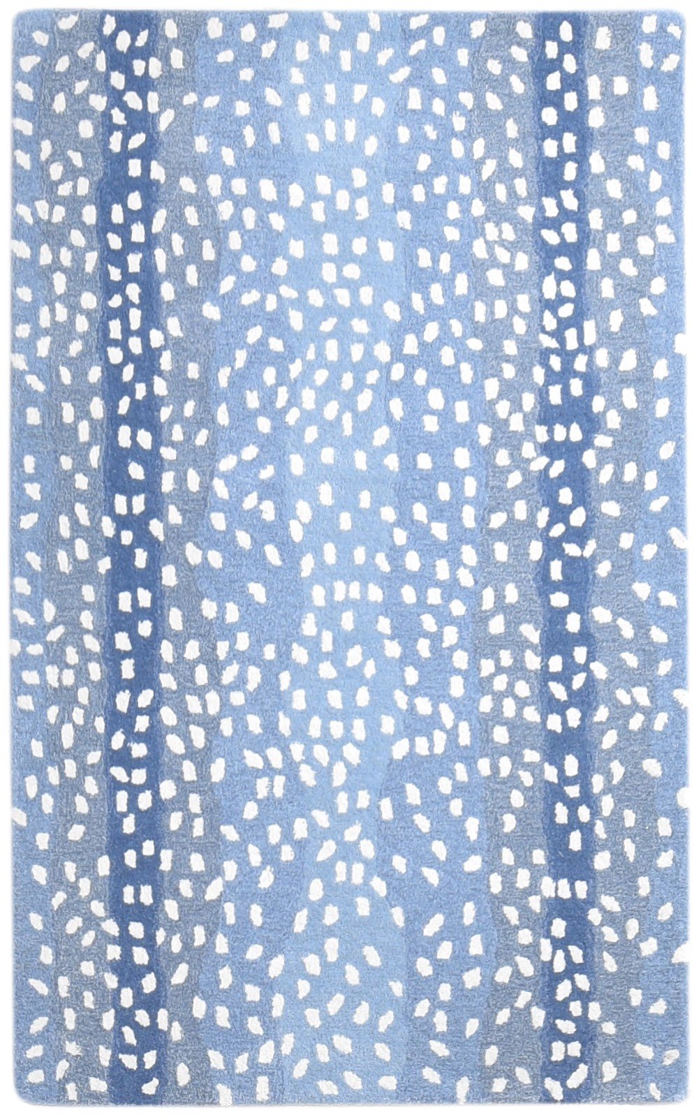 Antelope Rug Handmade Wool Animal Print Blue Area Rug