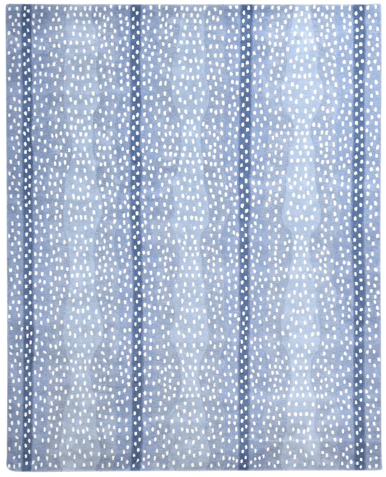 Antelope Rug Handmade Wool Animal Print Blue Area Rug