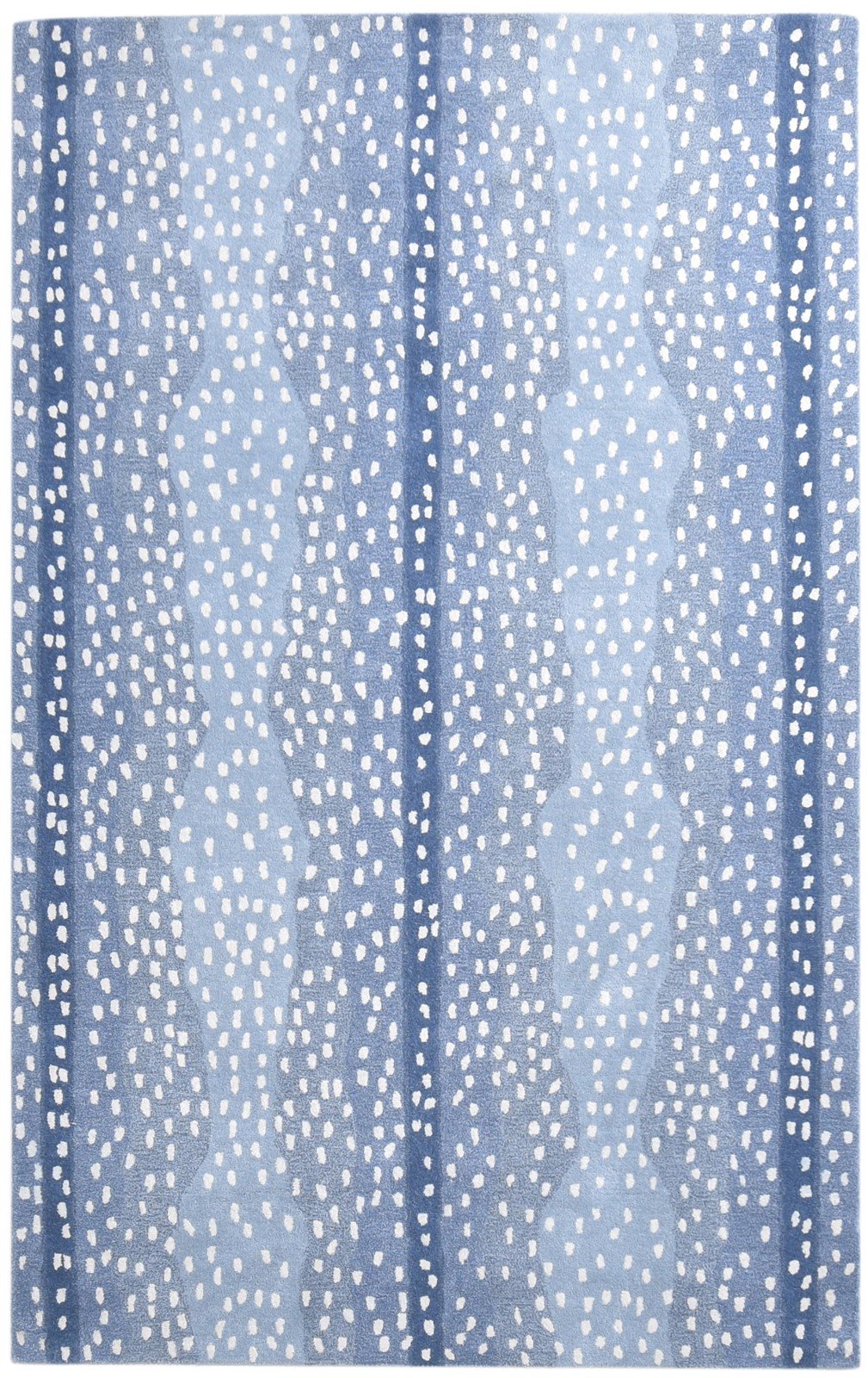 Antelope Rug Handmade Wool Animal Print Blue Area Rug