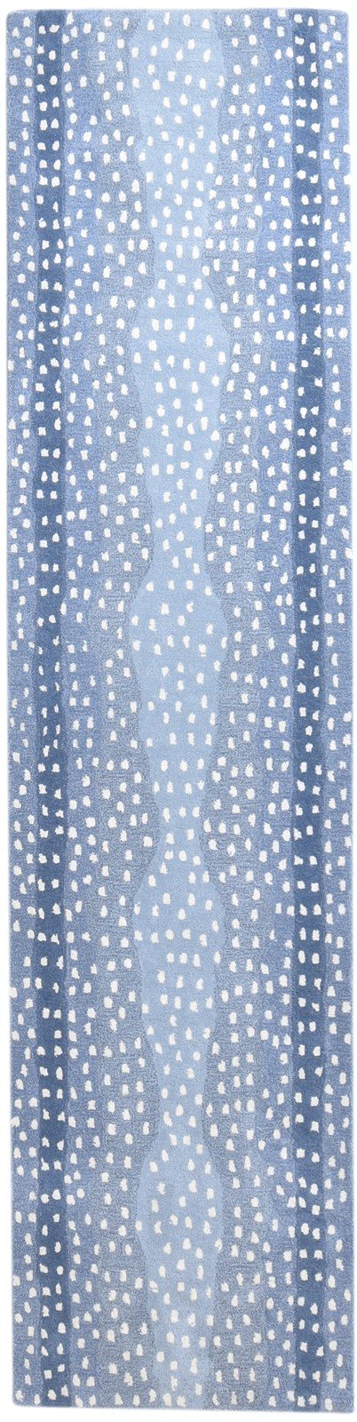 Antelope Rug Handmade Wool Animal Print Blue Area Rug