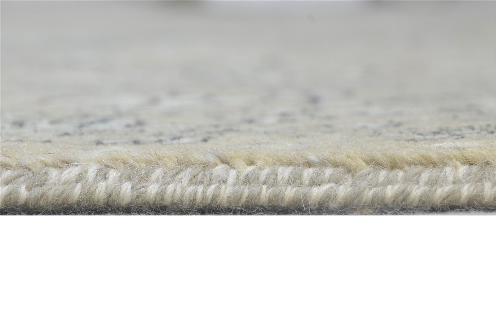 6X10 Rug Wool / Silk Beige Modern Hand Knotted Oriental Abstract Large Carpet 7864605048981