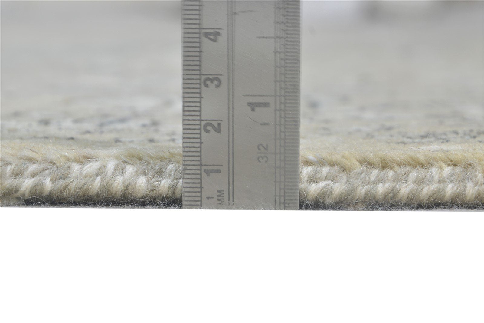 6X10 Rug Wool / Silk Beige Modern Hand Knotted Oriental Abstract Large Carpet 7864605048981