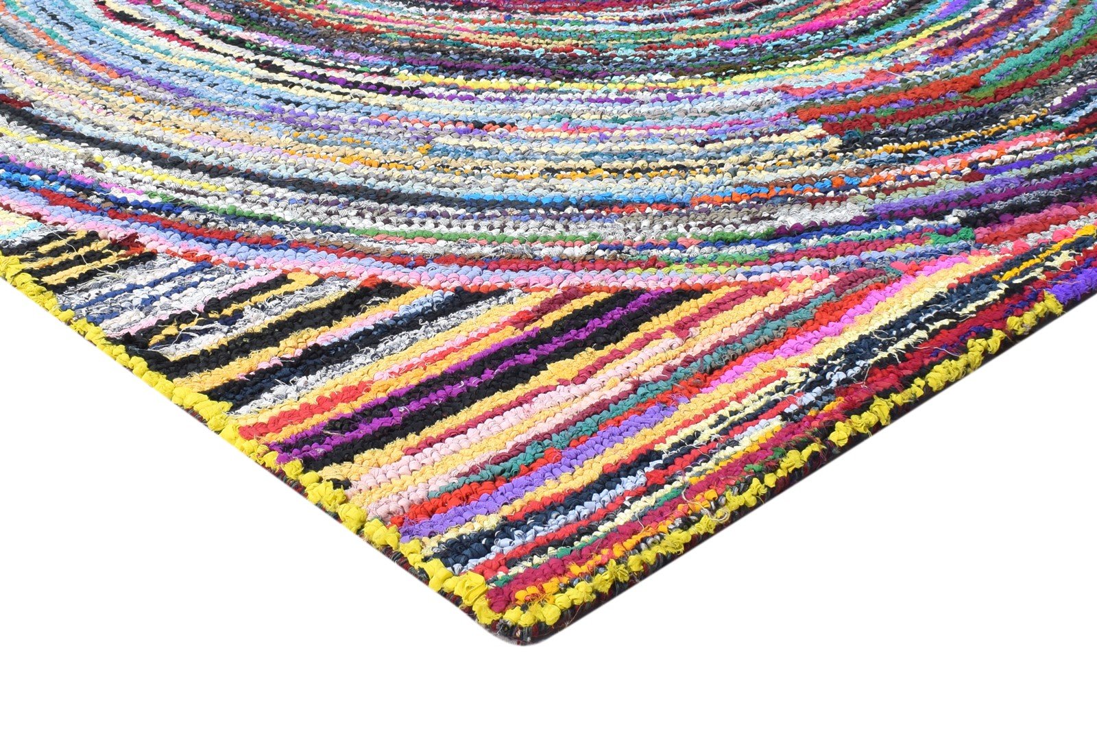 Babbie 6X6 Rug Cotton Polyester Colorful Modern Hand Tufted Bohemian Circles 7865131860117