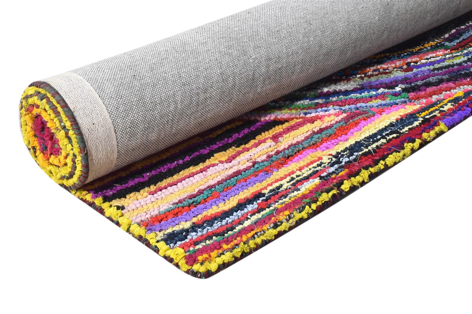 Babbie 6X6 Rug Cotton Polyester Colorful Modern Hand Tufted Bohemian Circles 7865131860117