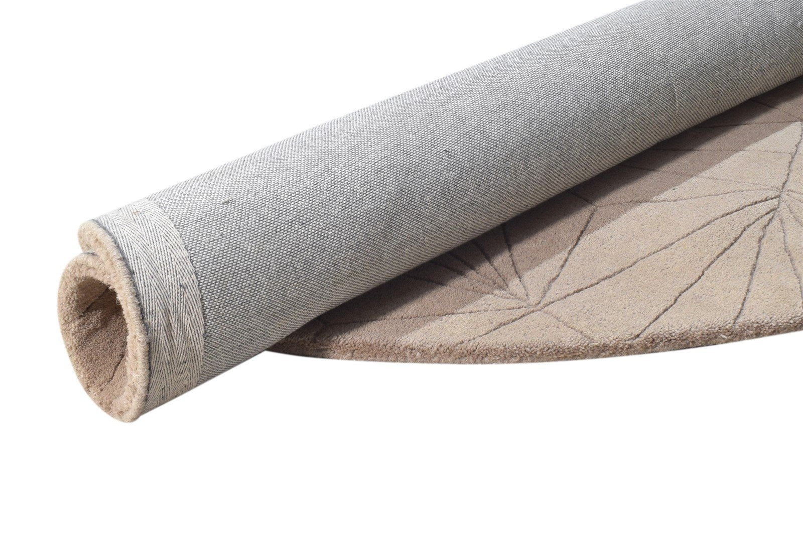 6X6 Rug Wool Beige Modern Hand Tufted Scandinavian Geometric Room Size Carpet 7865145524373