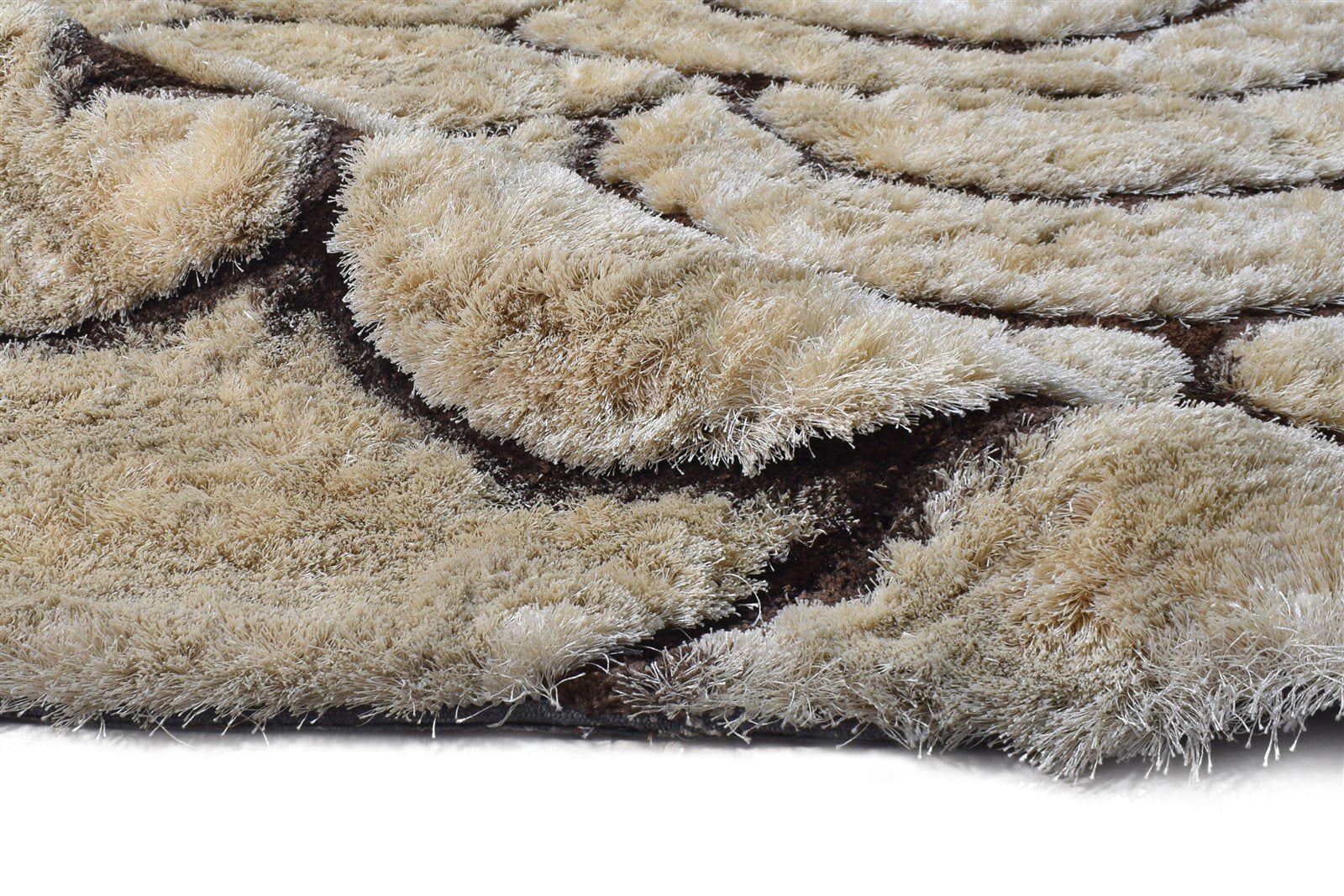 6X8 Rug Polypropylene Beige Modern Hand Tufted French Floral Room Size Carpet 7865055281301