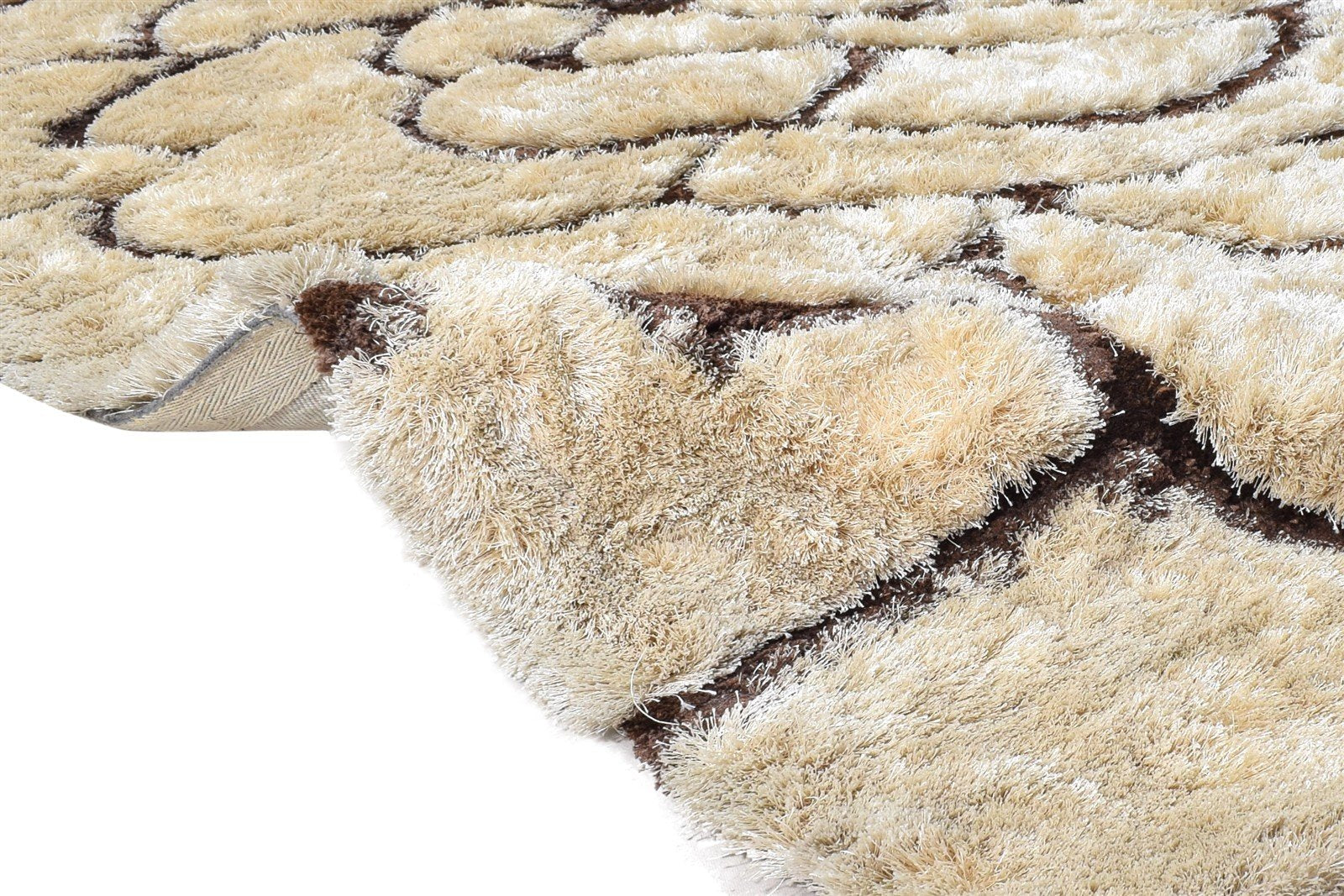 6X8 Rug Polypropylene Beige Modern Hand Tufted French Floral Room Size Carpet 7865055281301