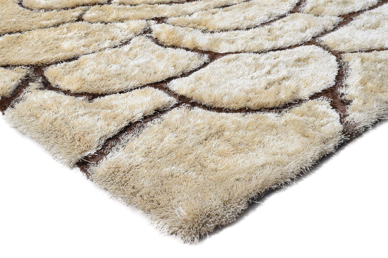 6X8 Rug Polypropylene Beige Modern Hand Tufted French Floral Room Size Carpet 7865055281301