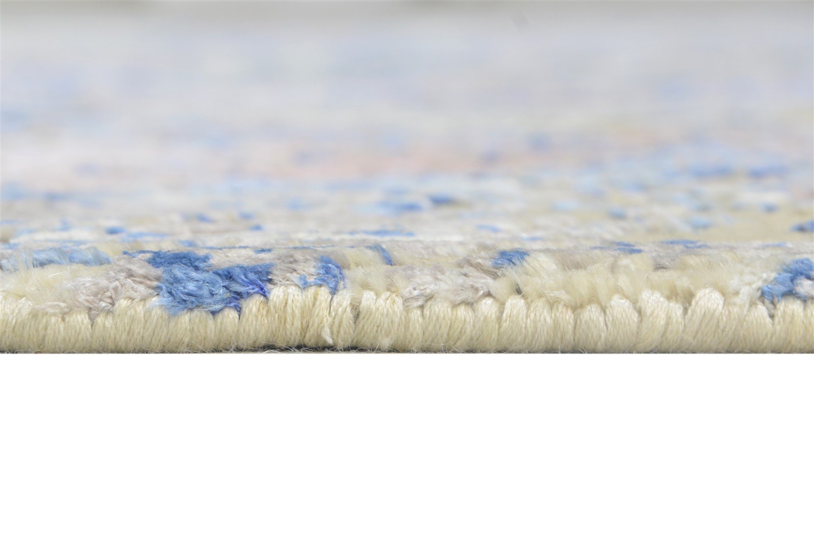 Lilias 6X8 Rug Wool / Silk Blue Modern Hand Knotted Bohemian Abstract 7864426922133