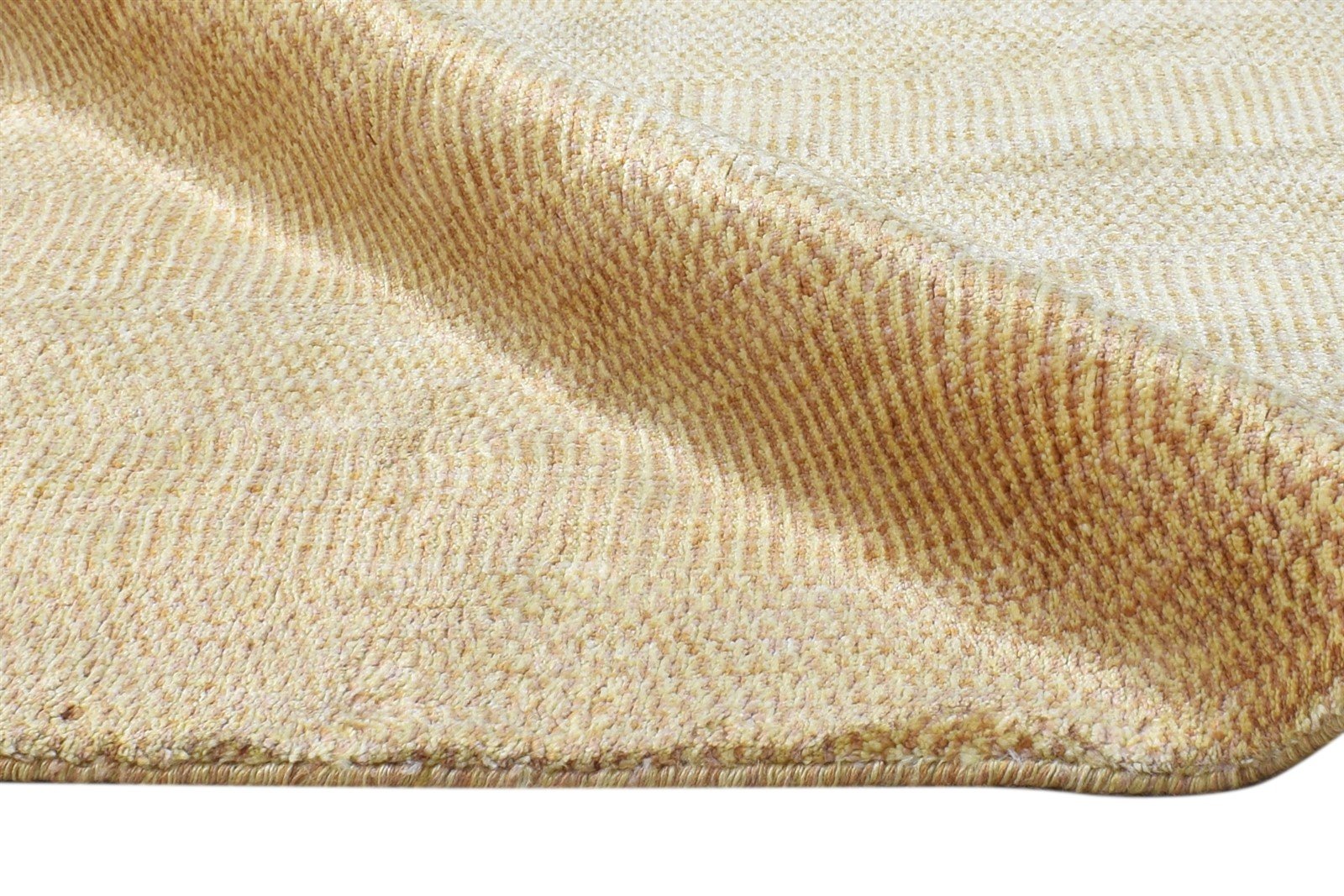 6X8 Rug Wool / Silk Brown Modern Handloom Scandinavian Solid Room Size Carpet 7864998822037