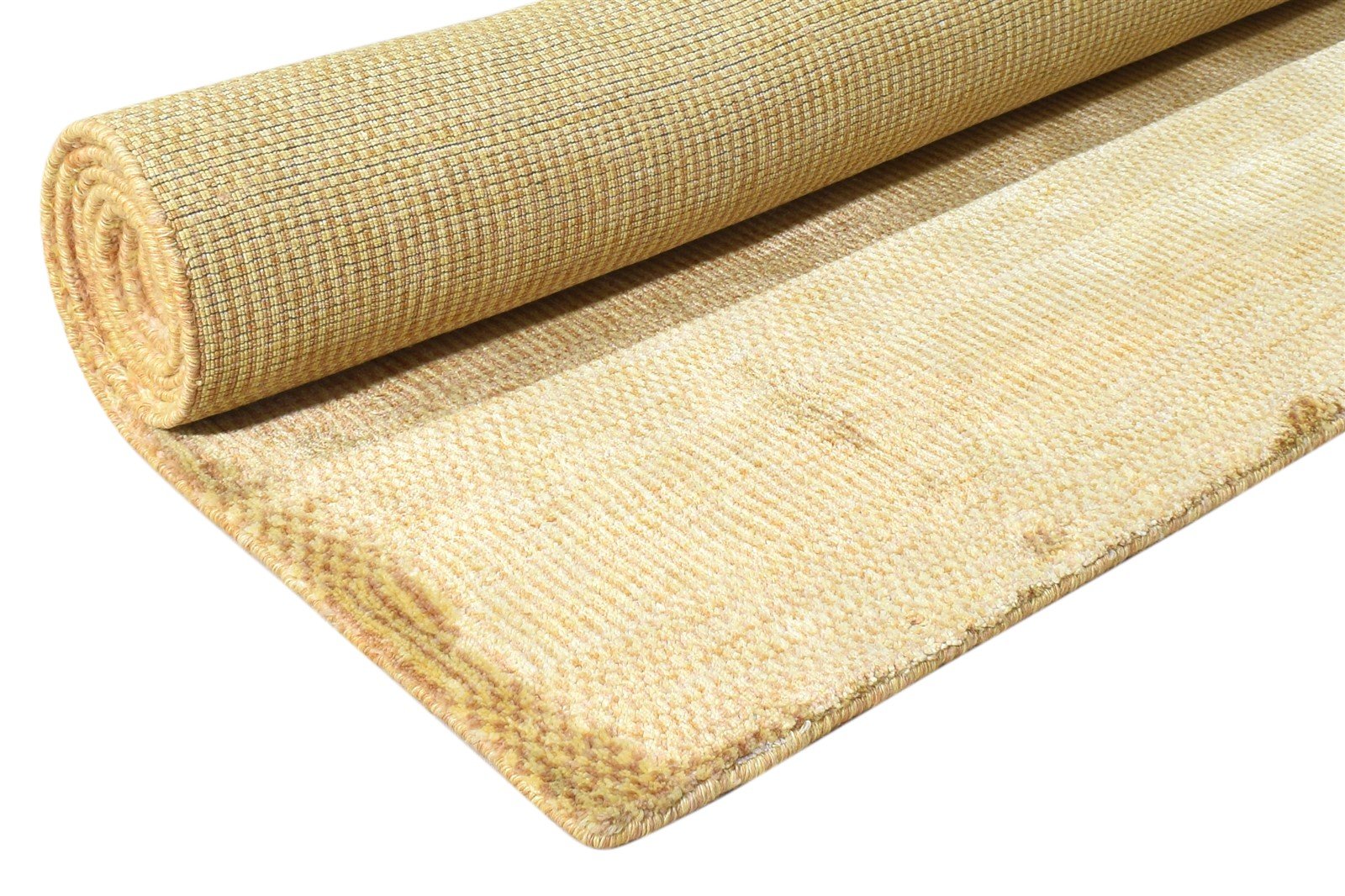 6X8 Rug Wool / Silk Brown Modern Handloom Scandinavian Solid Room Size Carpet 7864998822037