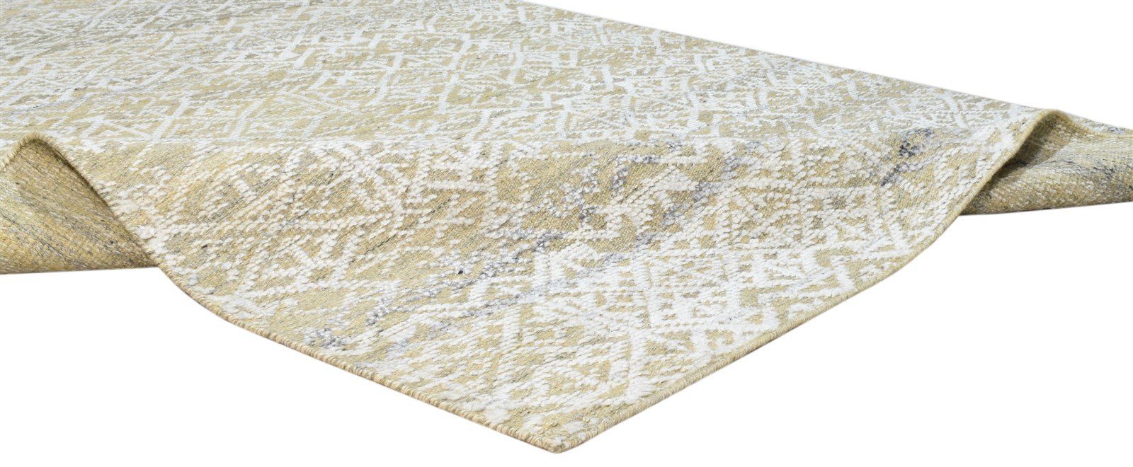 6X8 Rug Wool Silk Green Modern Hand Knotted Scandinavian Floral Room Size 7860681539733