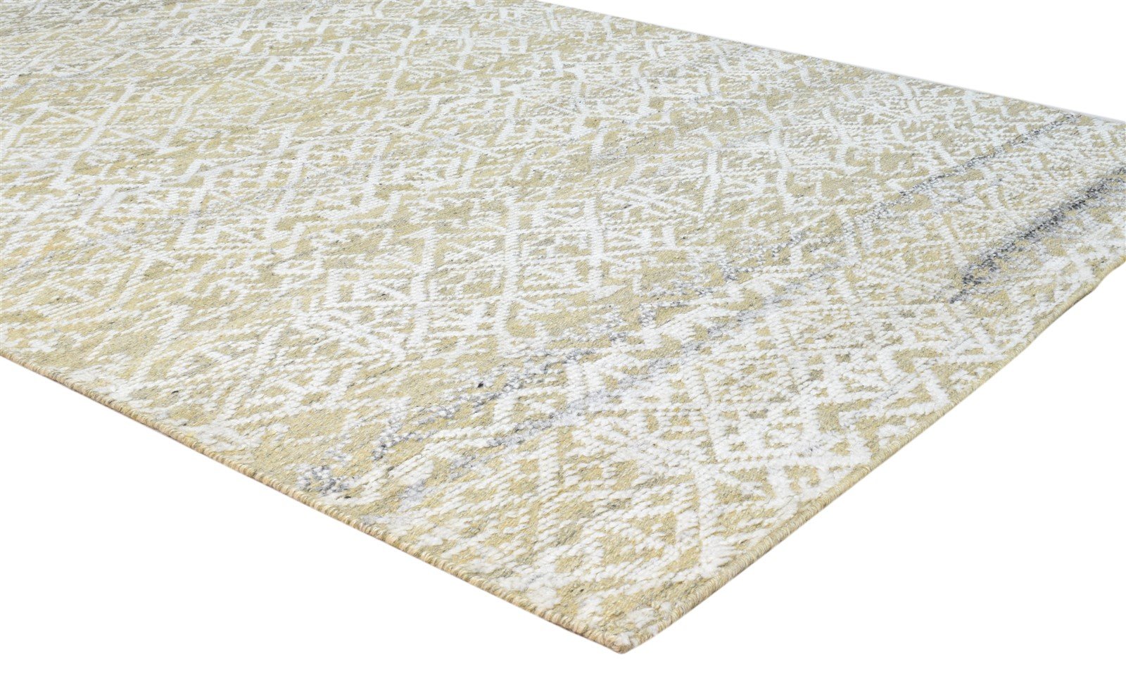 6X8 Rug Wool Silk Green Modern Hand Knotted Scandinavian Floral Room Size 7860681539733
