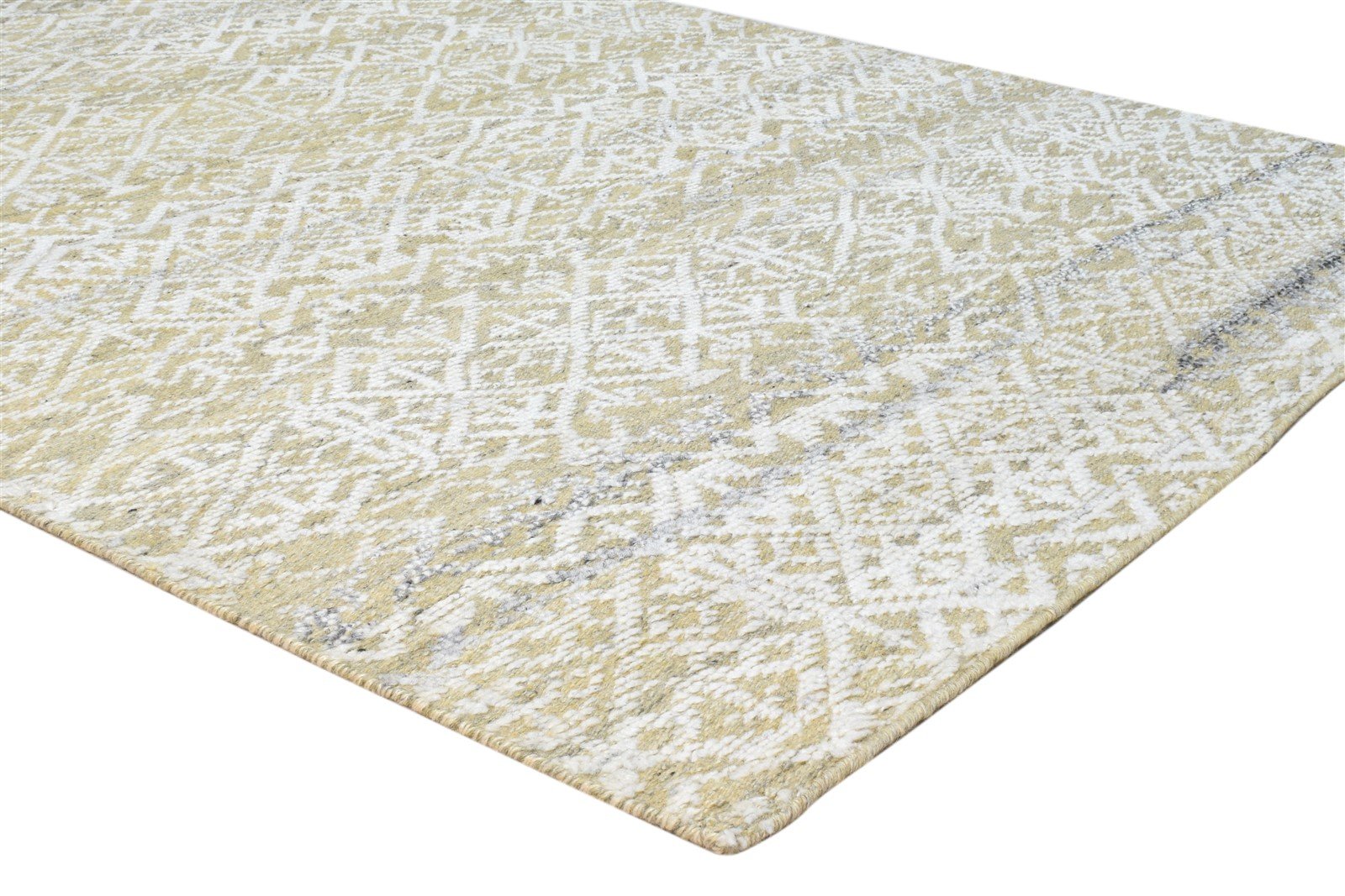6X8 Rug Wool Silk Green Modern Hand Knotted Scandinavian Floral Room Size 7860681539733