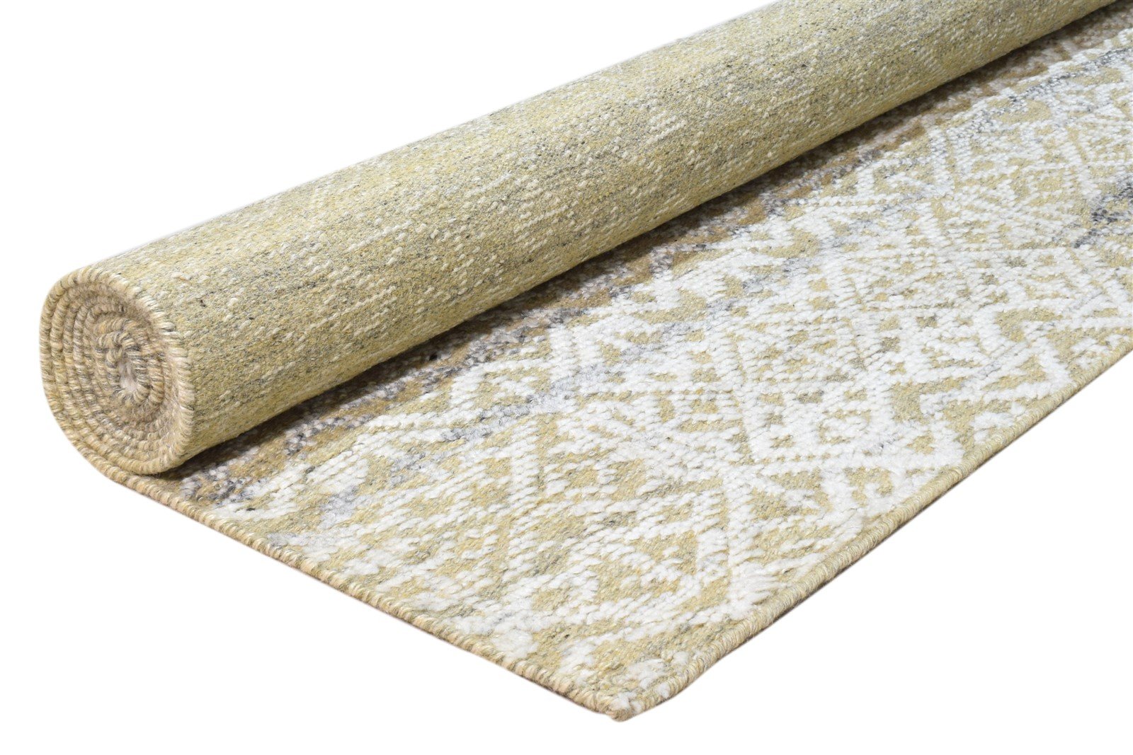 6X8 Rug Wool Silk Green Modern Hand Knotted Scandinavian Floral Room Size 7860681539733
