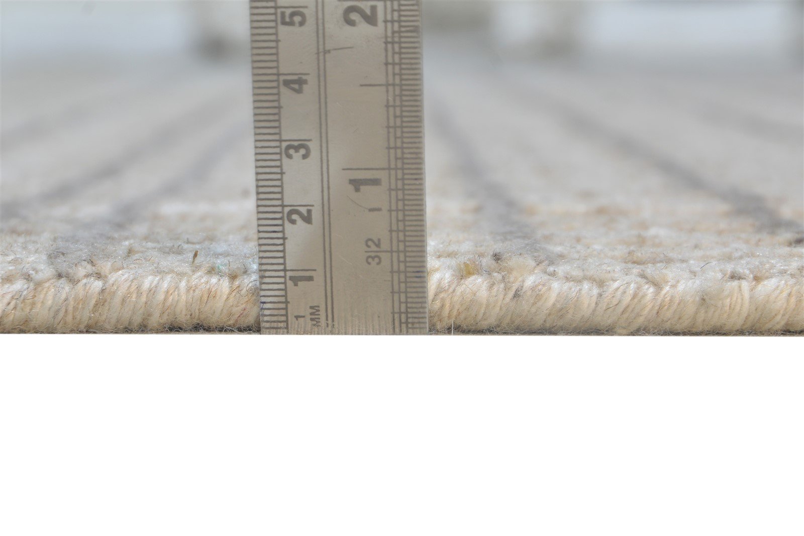6X8 Rug Wool / Silk Sand Modern Handloom Scandinavian Plaids Room Size Carpet 7864163238037