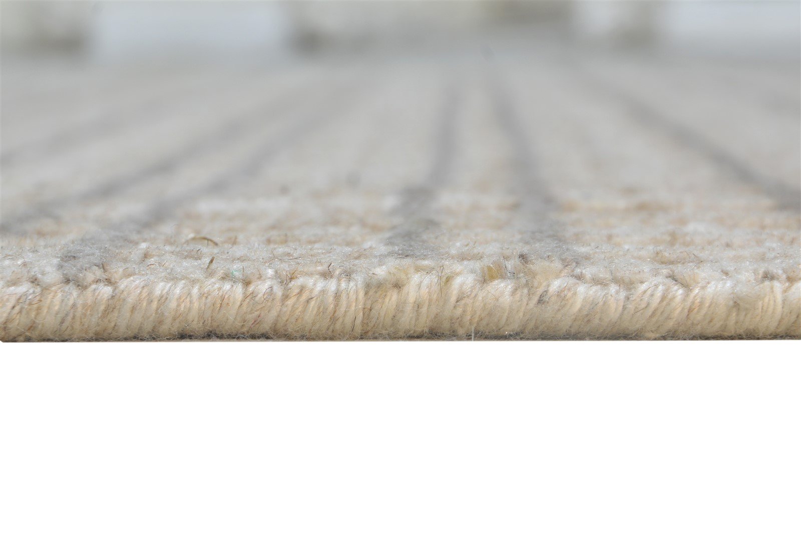 6X8 Rug Wool / Silk Sand Modern Handloom Scandinavian Plaids Room Size Carpet 7864163238037