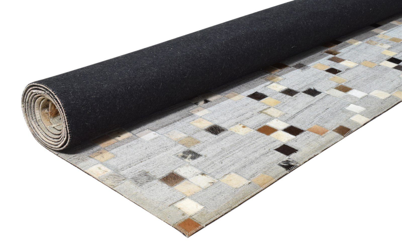 6X9 Rug Leather / Cotton Grey Modern Hand Woven Moroccan Trellis Room Size 7860682424469