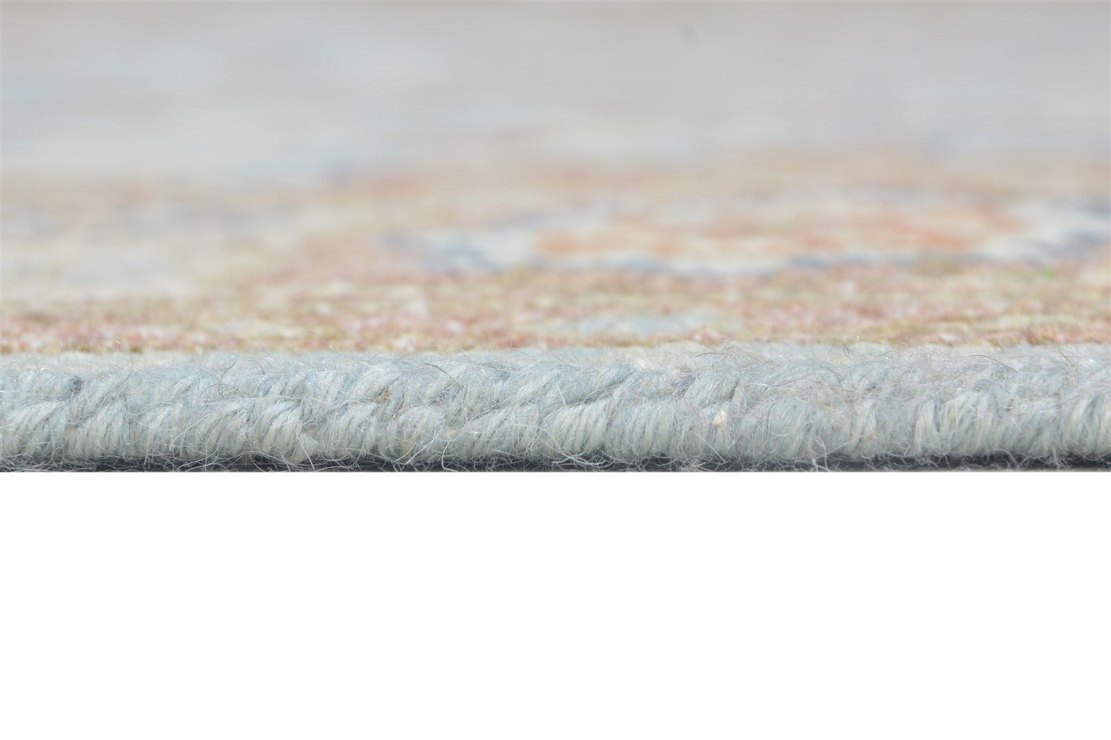 Bee 6X9 Rug Silk Teal Blue Persian Hand Knotted Sarouk-Indian Oriental 7864800510101