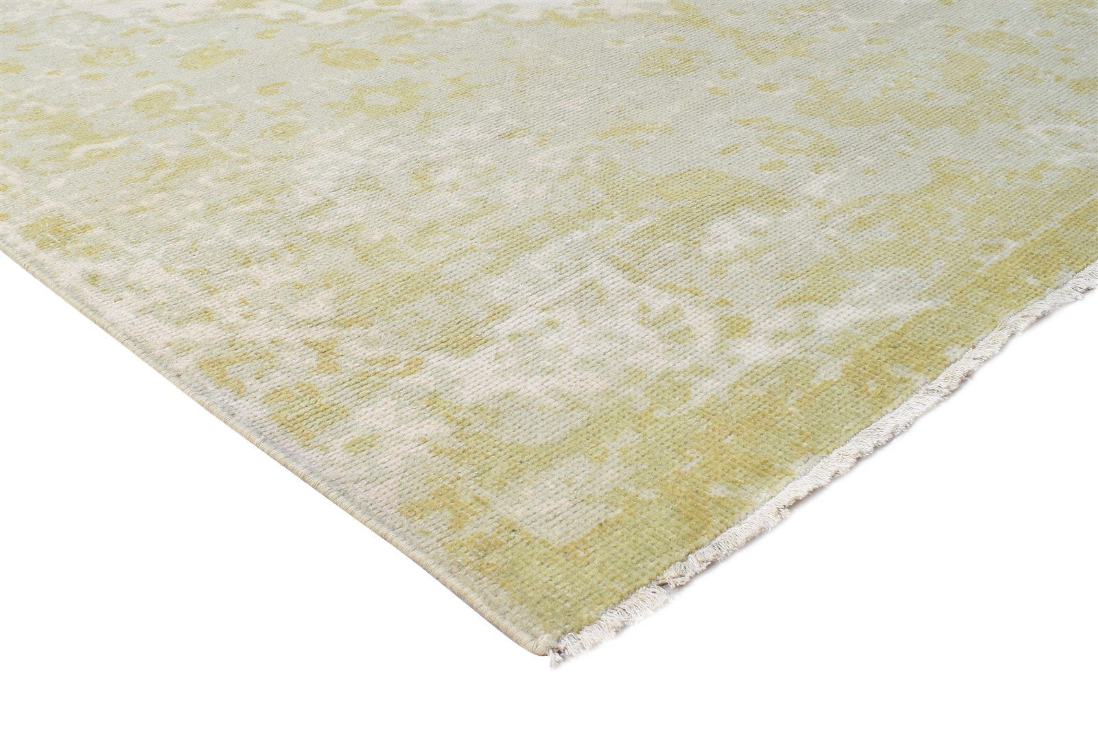 6X9 Rug Wool Green Modern Hand Knotted Heriz-Indian Oriental Room Size Carpet 7865145688213