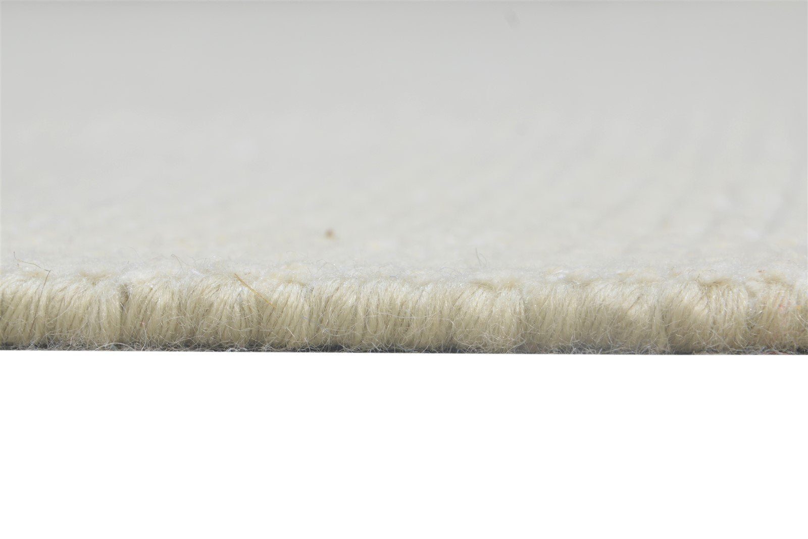 6X9 Rug Wool Off-White Modern Hand Knotted Scandinavian Solid Room Size Carpet 7865124028565