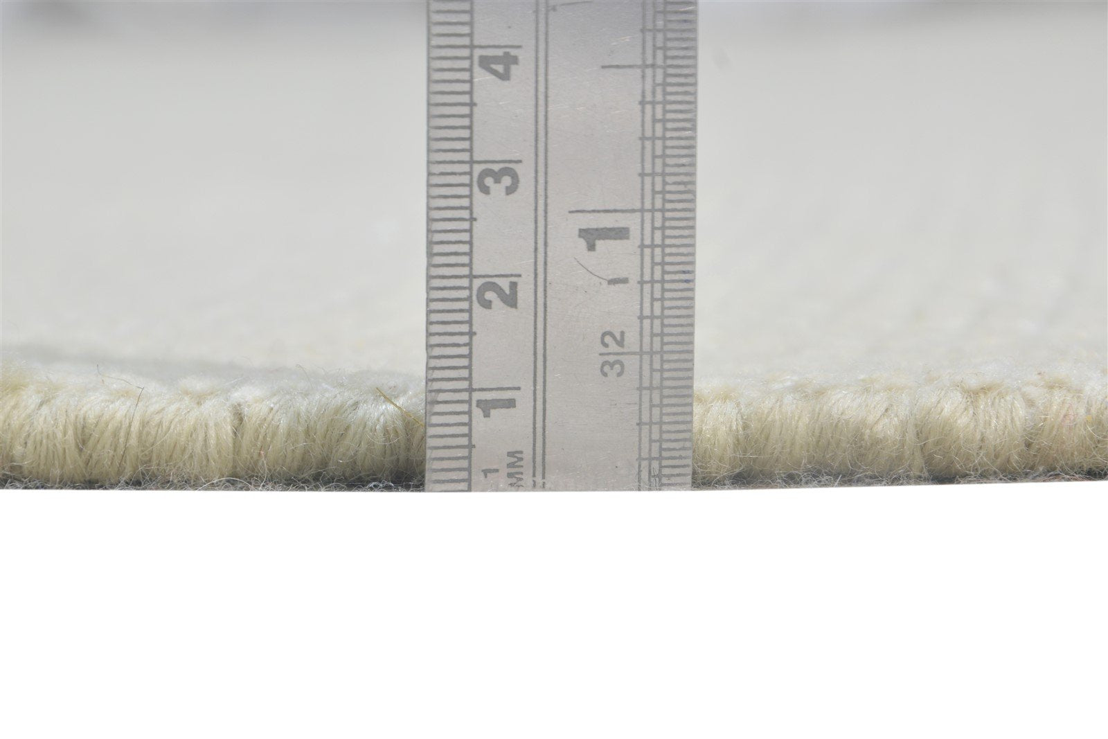 6X9 Rug Wool Off-White Modern Hand Knotted Scandinavian Solid Room Size Carpet 7865124028565