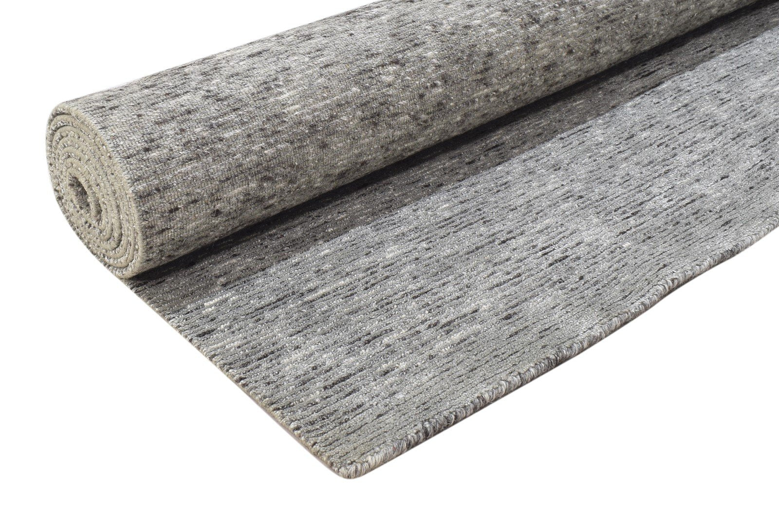 6X9 Rug Wool / Silk Grey Modern Hand Knotted Scandinavian Solid Room Size 7864171495573