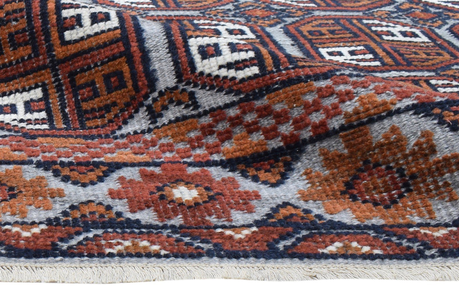 6X9 Rug Wool Silk Rust Persian Hand Knotted Herati Oriental Room Size Carpet 7864088297621