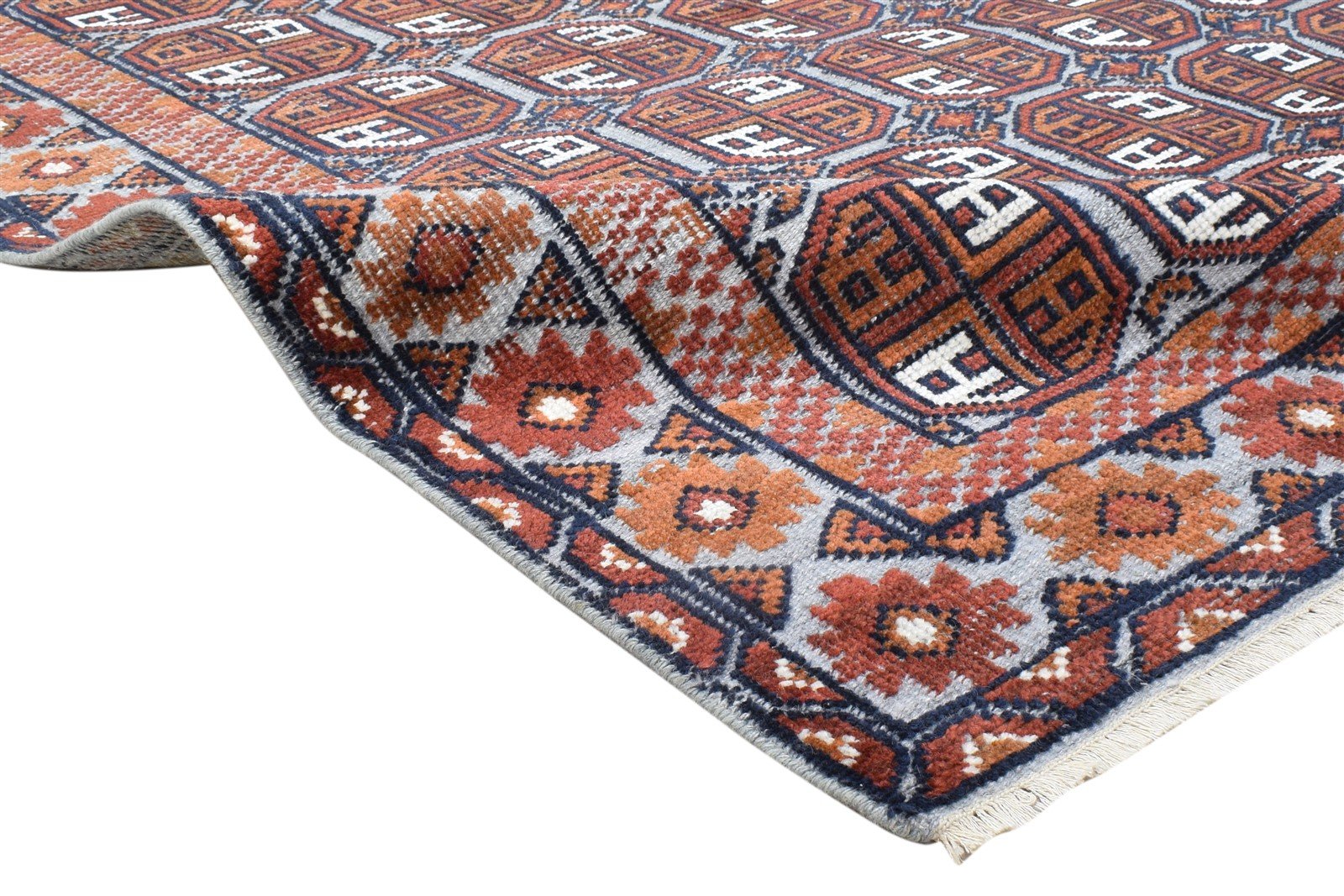 6X9 Rug Wool Silk Rust Persian Hand Knotted Herati Oriental Room Size Carpet 7864088297621