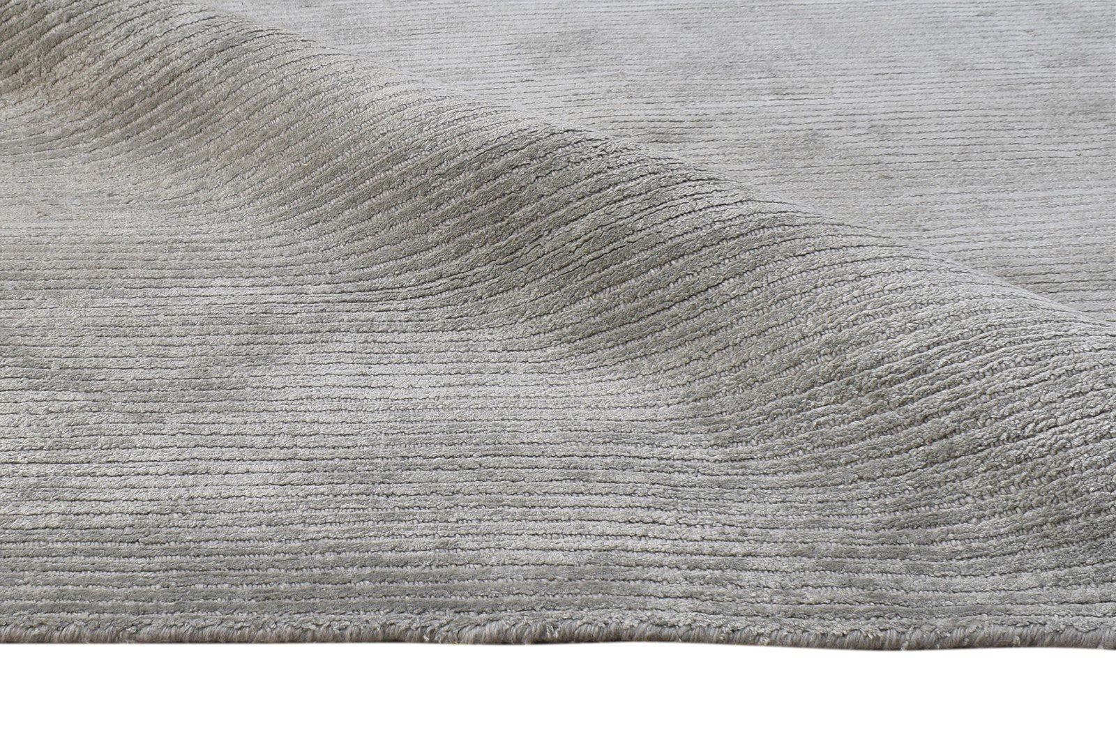 7' X 10' Rug Silk Grey Modern Handloom Scandinavian Solid Large Carpet 7865053249685
