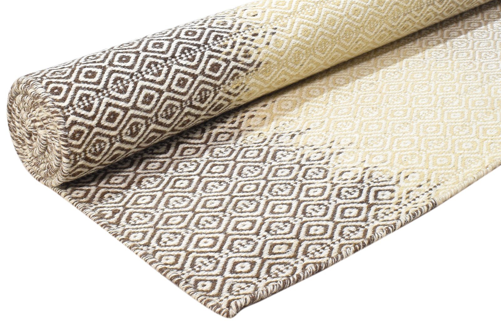 7' X 8' Rug Wool Grey Modern Dhurrie Scandinavian Abstract Large Carpet 7865021268117