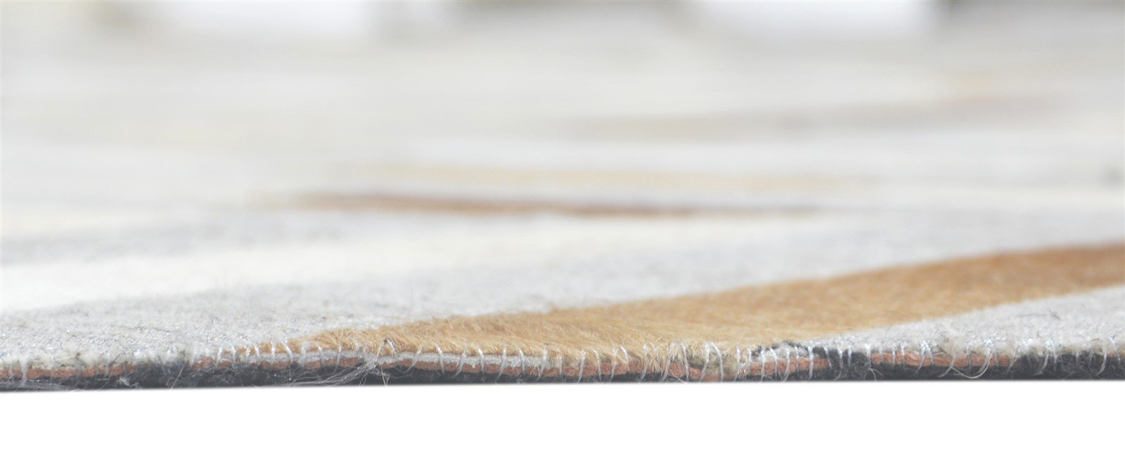 Hand Woven Grey Leather / Cotton Rug 8X10 Modern Scandinavian Diamond Large Area Rug