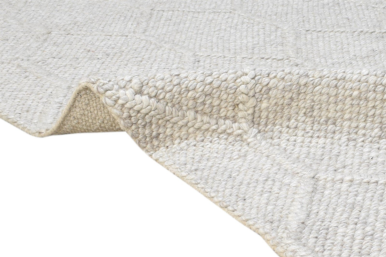 7X10 Rug New Zealand Wool Grey Modern Hand Woven Scandinavian Trellis Large 7864780456085